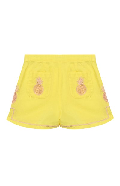 Шорты смеси из льна и хлопка STELLA MCCARTNEY желтого цвета по цене 6480 руб., арт. 539547/SMK65, фото 2 Шорты смеси из льна и хлопка STELLA MCCARTNEY, арт. 539547/SMK65, фото 2