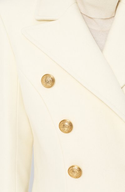 Двубортное пальто из смеси шерсти и кашемира BALMAIN, арт. 142400/W006, фото 5