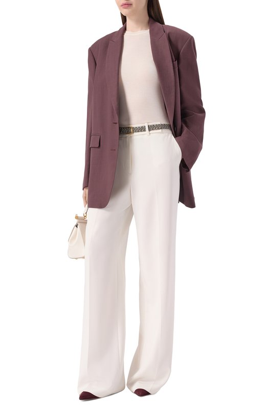 Жакет из вискозы и льна Brunello Cucinelli MH1267291 Фиолетовый  MH1267291 Фото 2