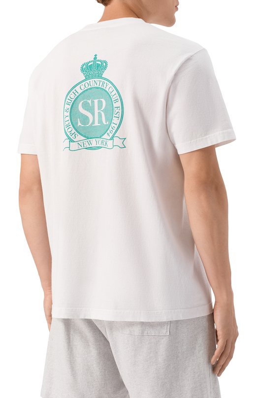 Хлопковая футболка Sporty and Rich T0043620219WH01 Белый  T0043620219WH01 Фото 4