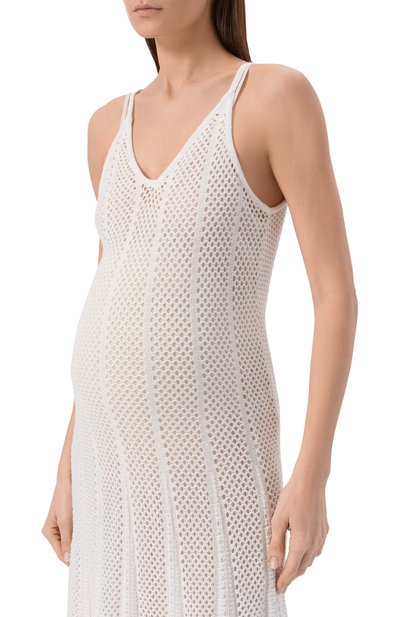 Хлопковое платье PIETRO BRUNELLI белого цвета по цене 31650 руб., арт. ASG001/C0L102, фото 4 Хлопковое платье PIETRO BRUNELLI, арт. ASG001/C0L102, фото 4