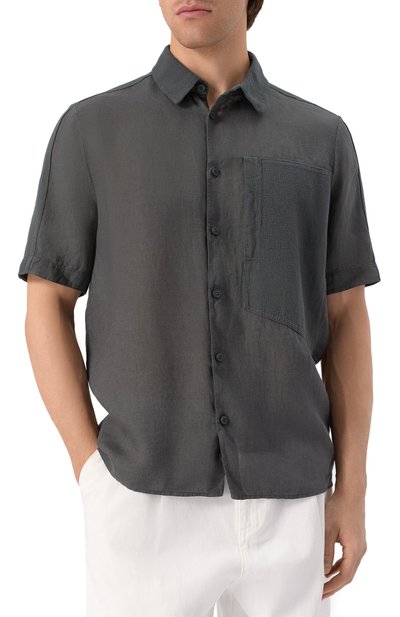 Рубашка изо льна и хлопка TRANSIT, арт. CFUTRZV312, фото 3