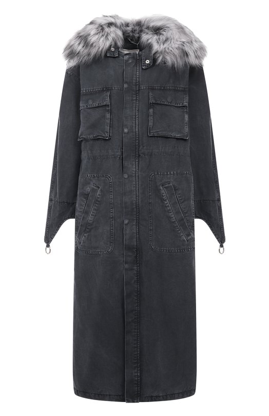 Хлопковая парка Blumarine 2J222W_SET Чёрный 2J222W_SET