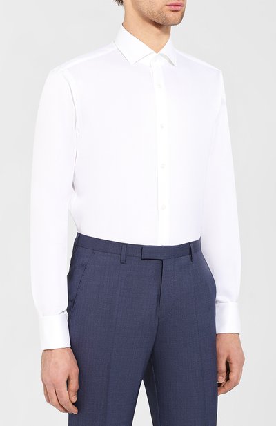 Хлопковая сорочка с воротником кент BOSS, арт. 50399683, фото 3