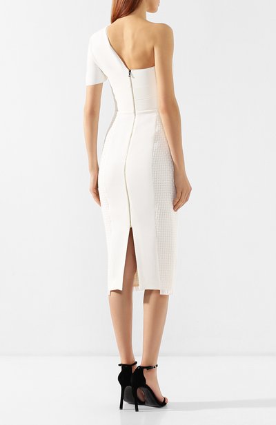 Приталенное платье ROLAND MOURET белого цвета по цене 238500 руб., арт. PS19/S0517/F6363, фото 4 Приталенное платье ROLAND MOURET, арт. PS19/S0517/F6363, фото 4