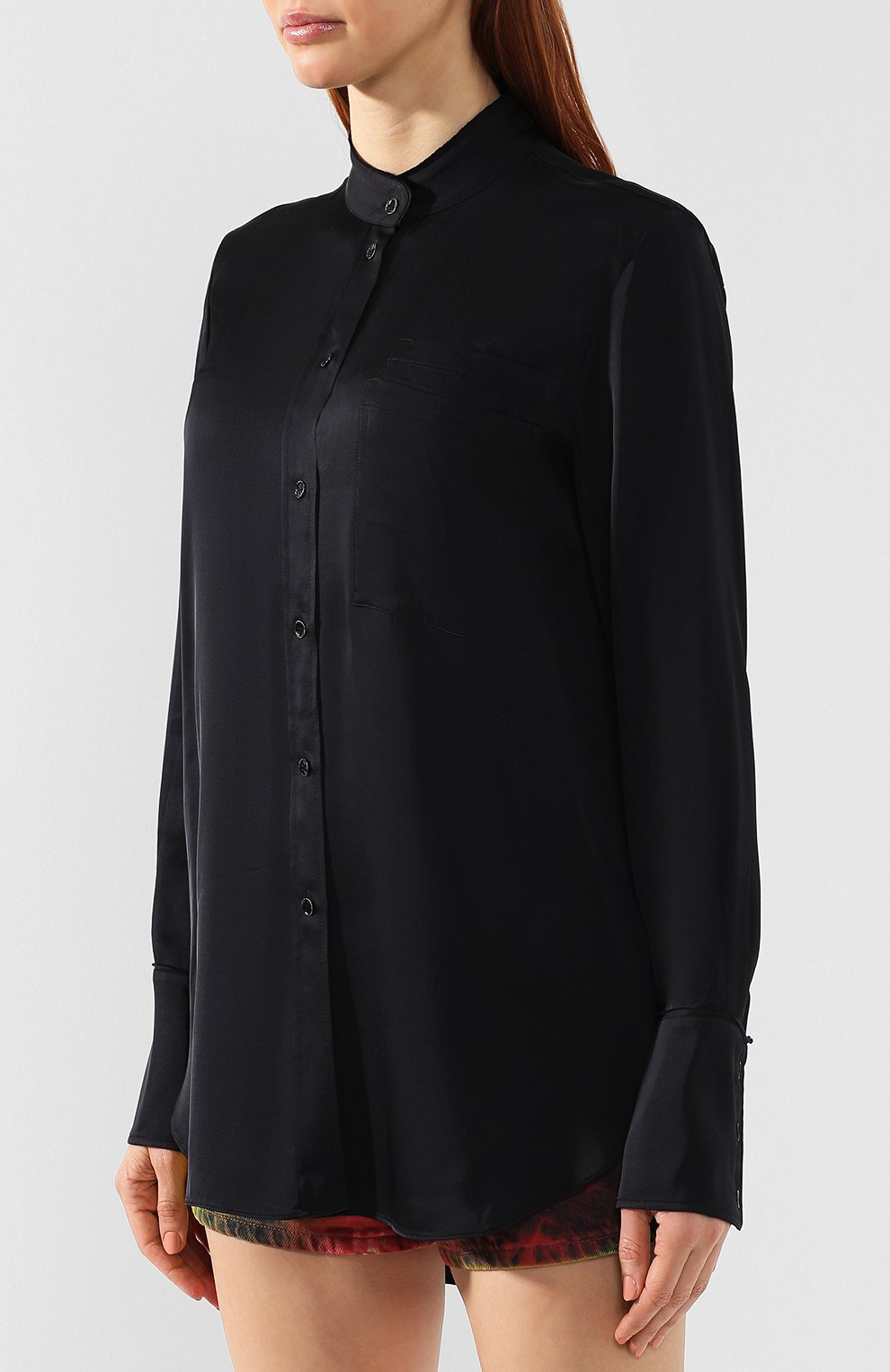 Рубашка из вискозы ACNE STUDIOS черного цвета по цене 28850 руб., арт. AC0063, фото 3 Рубашка из вискозы ACNE STUDIOS, арт. AC0063, фото 3