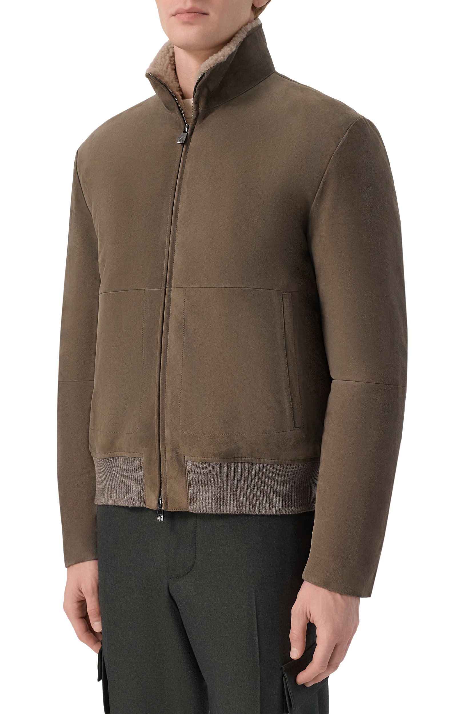 Замшевый бомбер с воротником из овчины CORNELIANI, арт. 28L5Q5/2A20213, фото 3