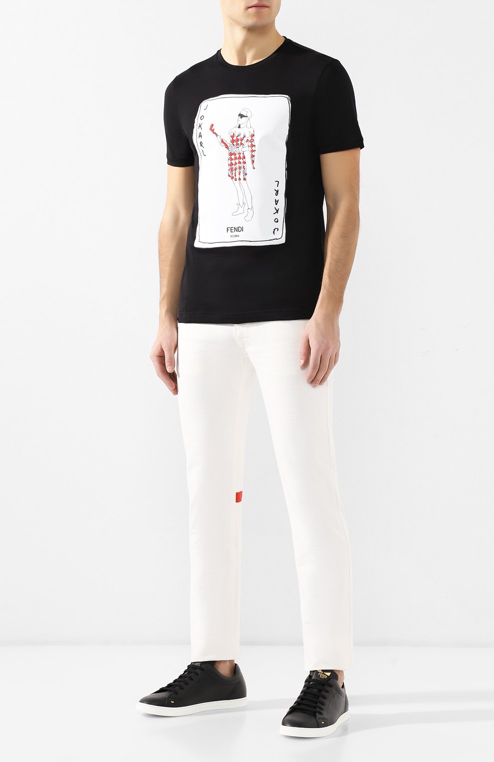 Хлопковая футболка  FENDI, арт. FY0894 A6ZP, фото 2