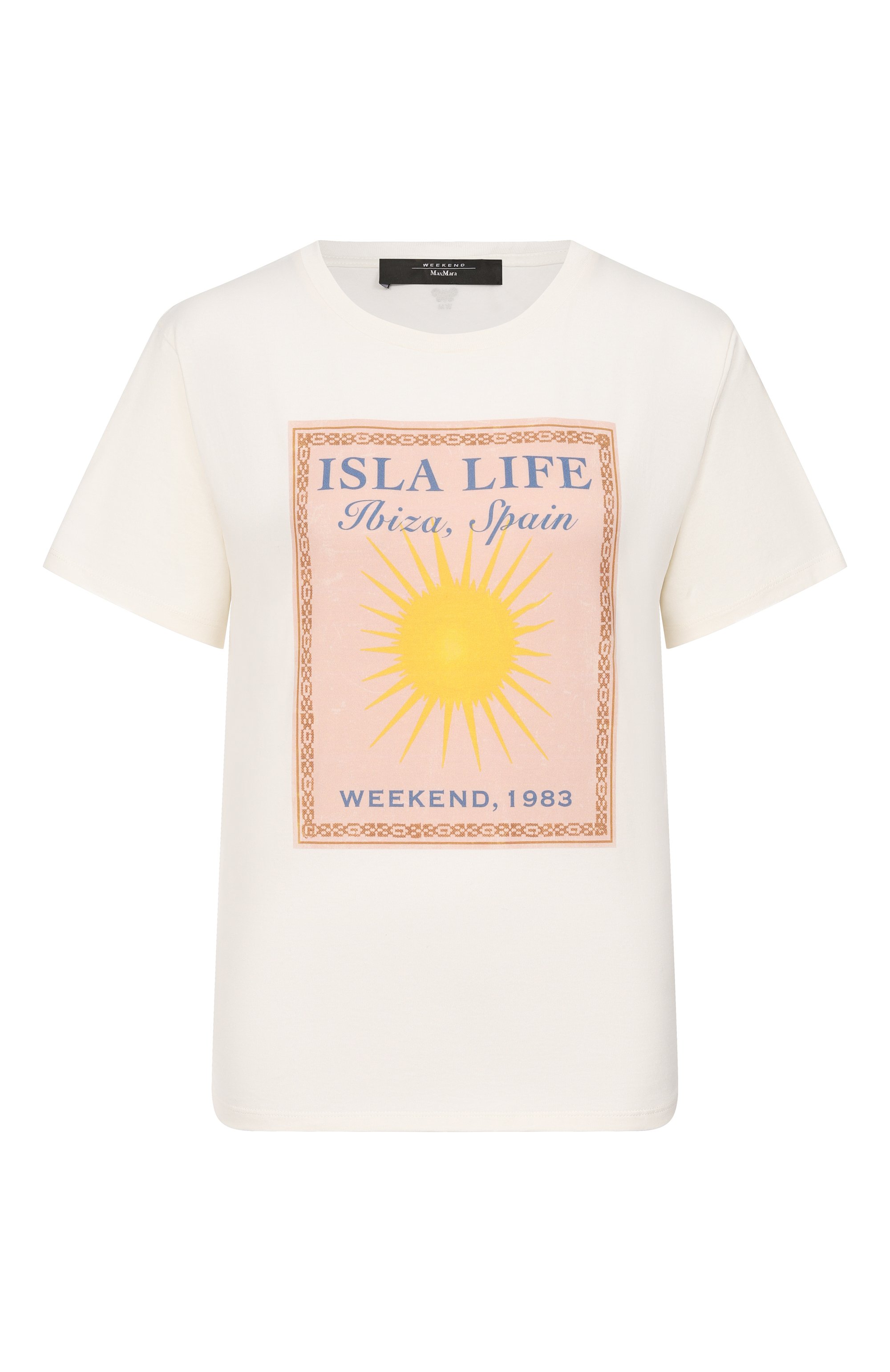 Хлопковая футболка WEEKEND MAX MARA, арт. WKDPANTERA, фото 1