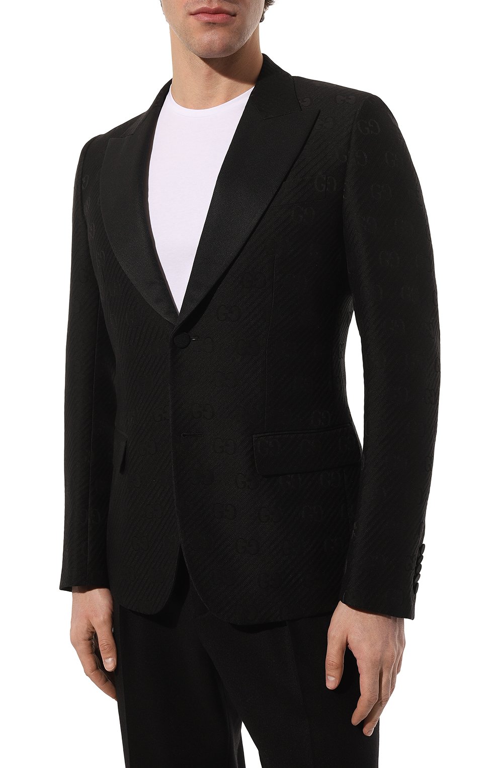 Пиджак из шерсти и шелка GUCCI черного цвета по цене 316800 руб., арт. 625325 ZADC7, фото 3 Пиджак из шерсти и шелка GUCCI, арт. 625325 ZADC7, фото 3