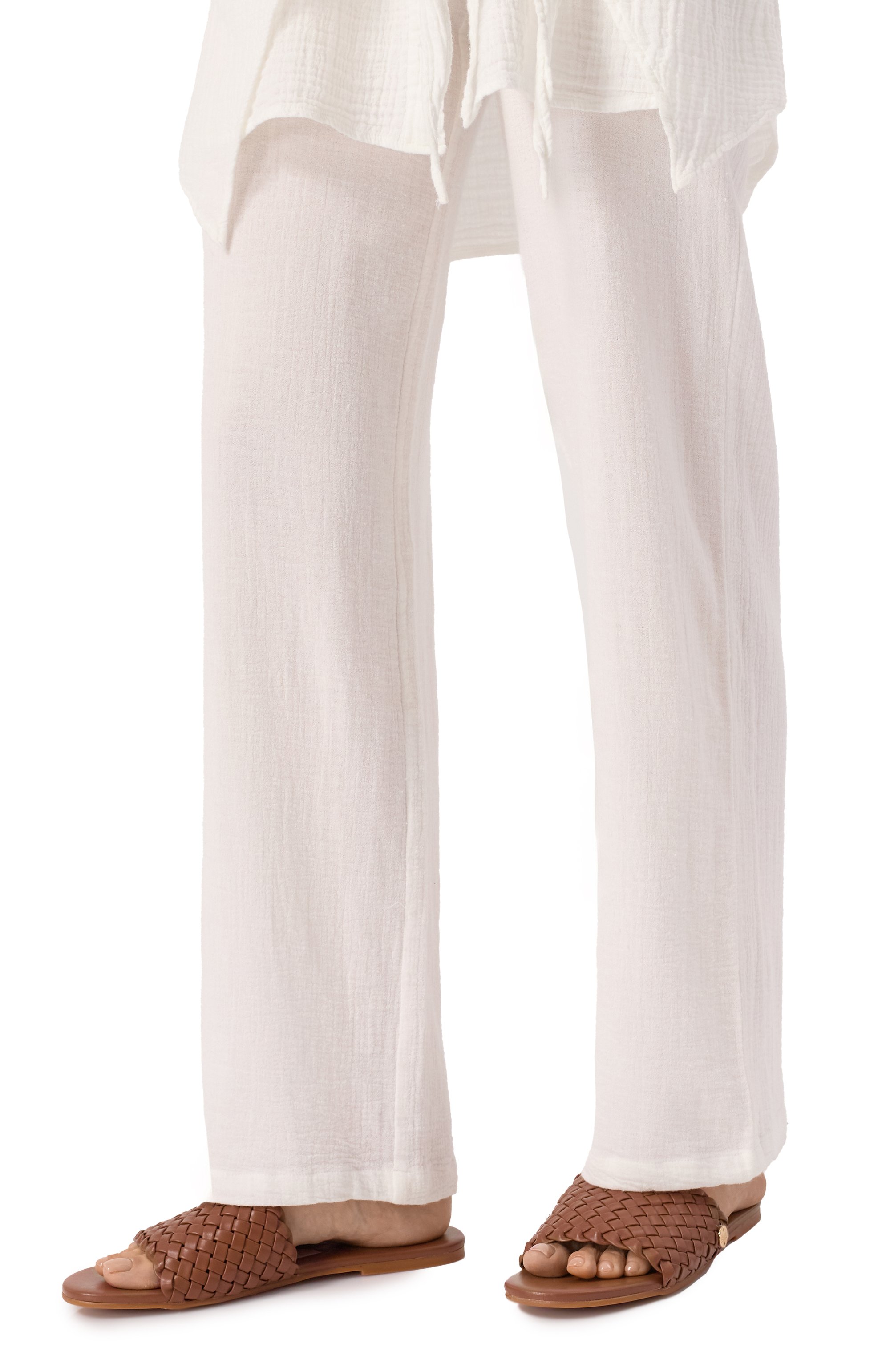 Кожаные шлепанцы MELISSA ODABASH, арт. WOVEN SLIDER CR, фото 3