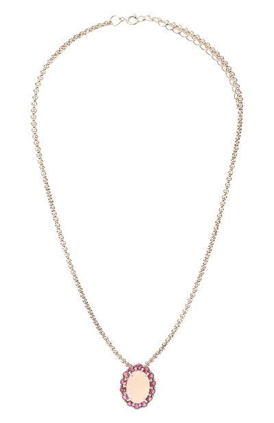 Женская кулон на цепочке с розовым кварцем SECRETS JEWELRY, арт. ЦРКОС00718
