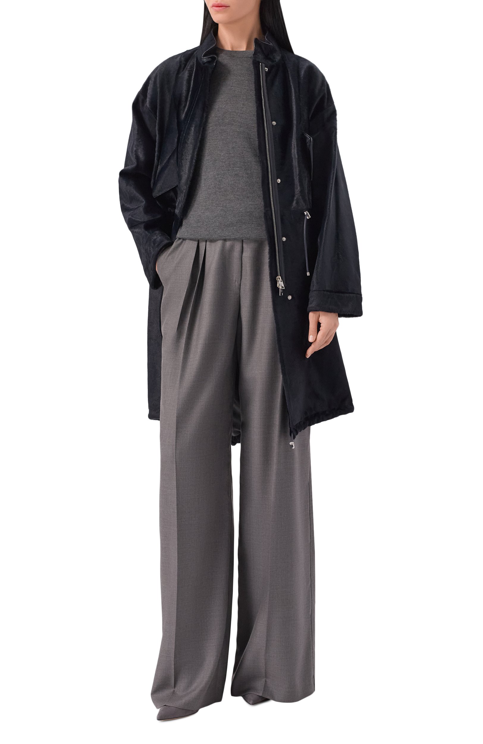 Парка из теленка GIORGIO ARMANI темно-синего цвета по цене 1125000 руб., арт. BAL05P/BAP23, фото 2 Парка из теленка GIORGIO ARMANI, арт. BAL05P/BAP23, фото 2
