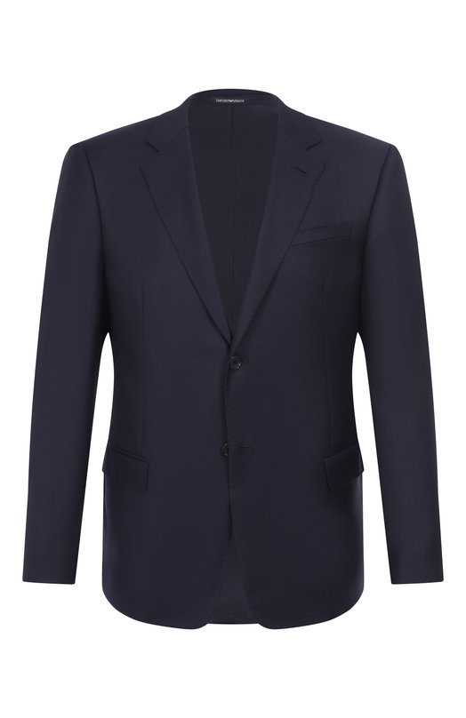 Пиджак из шерсти и шелка Emporio Armani EM000697/TE13605 Синий EM000697/TE13605