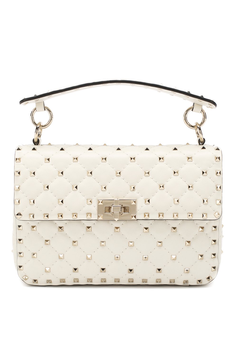 Сумка rockstud spike medium VALENTINO кремового цвета по цене 334500 руб., арт. RW2B0122/NAP, фото 1 Сумка rockstud spike medium VALENTINO, арт. RW2B0122/NAP, фото 1