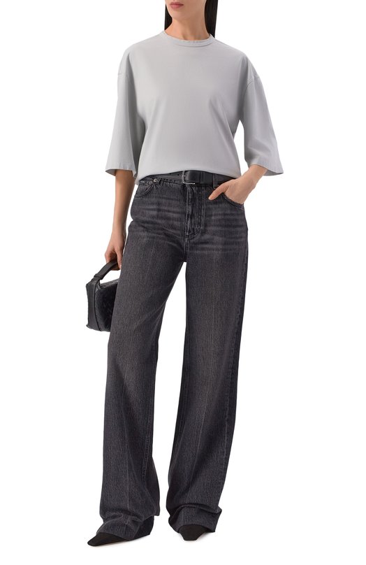 Хлопковая футболка Officine Generale S26WTEE201 Серый  S26WTEE201 Фото 2