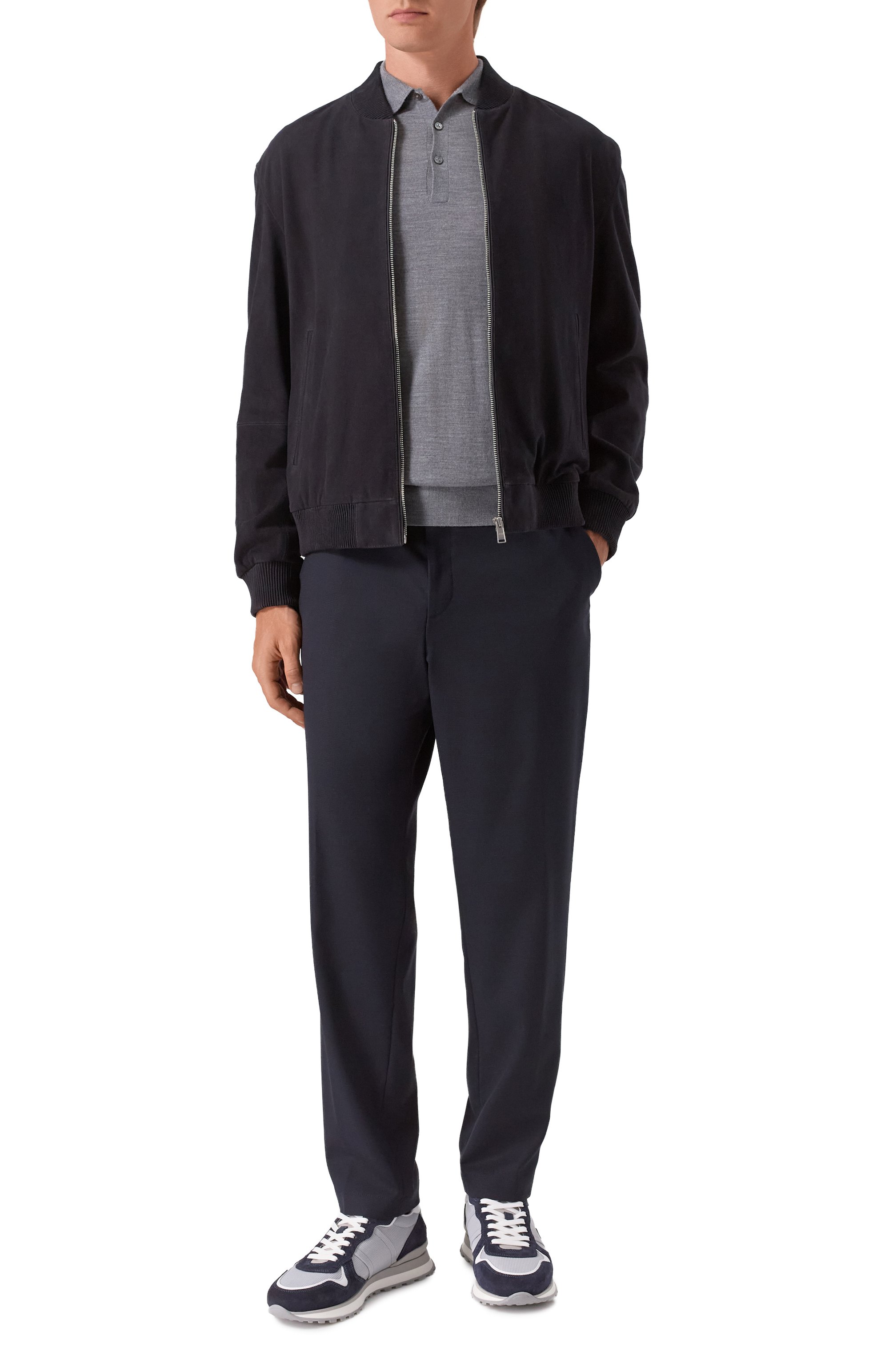 Брюки BOSS темно-синего цвета по цене 29950 руб., арт. 50556699, фото 2 Брюки BOSS, арт. 50556699, фото 2