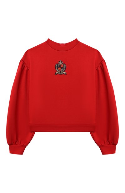 Хлопковый свитшот DOLCE & GABBANA красного цвета по цене 23650 руб., арт. L5JW4Y/G7AYJ/8-14, фото 1 Хлопковый свитшот DOLCE & GABBANA, арт. L5JW4Y/G7AYJ/8-14, фото 1