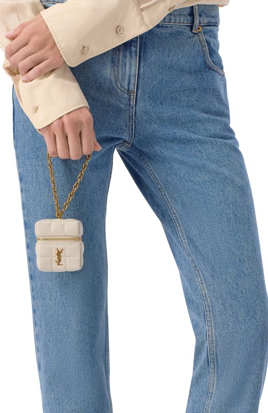 Сумка Cassandre Matelassé Carré Cube mini Saint Laurent 773592/AABVP Кремовый  773592/AABVP Фото 2