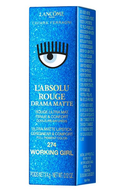 Помада для губ с ультраматовой текстурой, 274 lancome x chiara ferragni LANCOME, арт. 3614273228220, фото 4