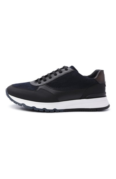 Текстильные кроссовки BLU BARRETT темно-синего цвета по цене 59950 руб., арт. GI0-13806/GUMMY/M0RK LANA, фото 3 Текстильные кроссовки BLU BARRETT, арт. GI0-13806/GUMMY/M0RK LANA, фото 3