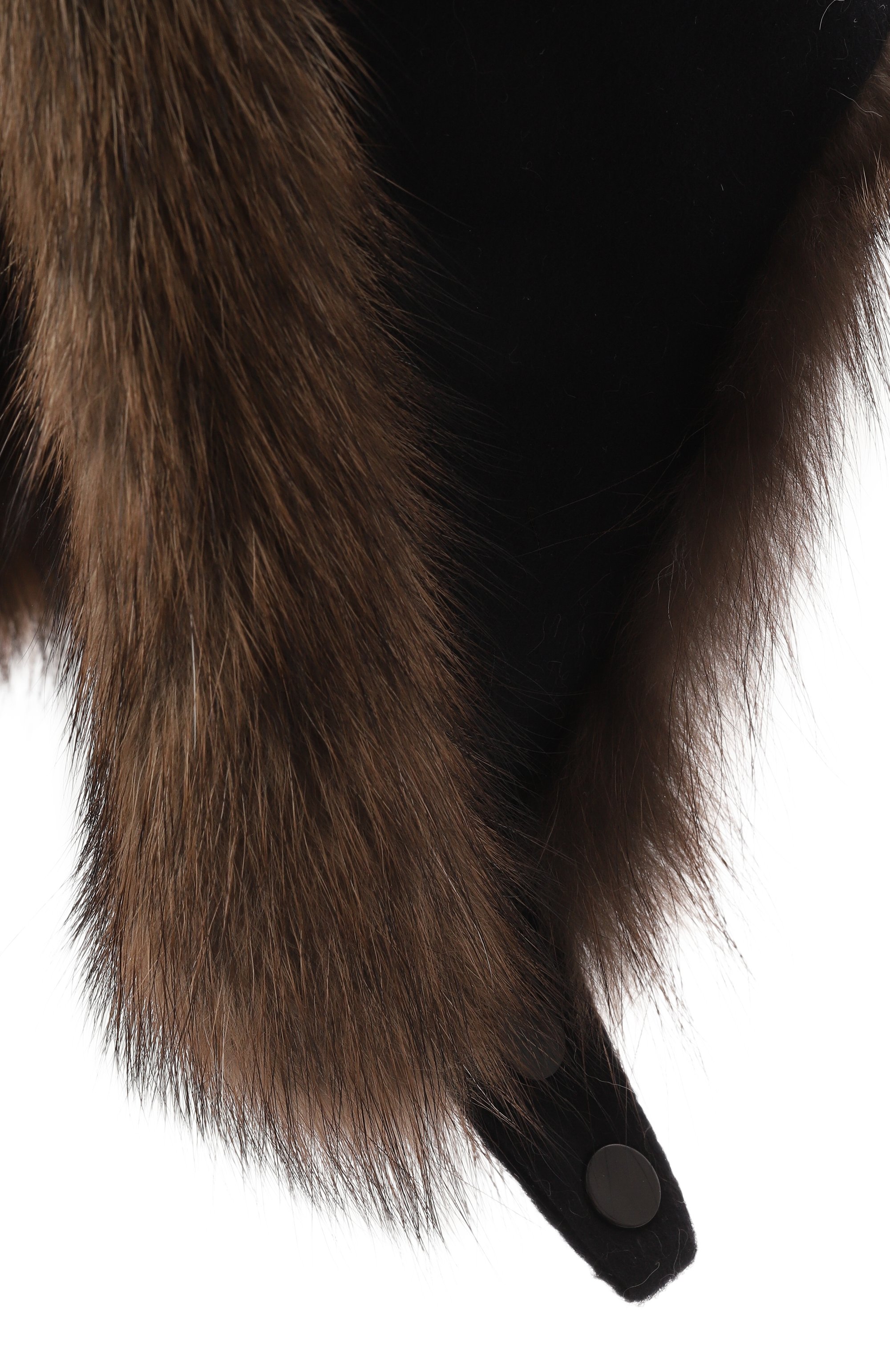 Шерстяная шапка-ушанка с мехом фишера VICTORIA KUSENKOVA, арт. 339106959159, фото 3