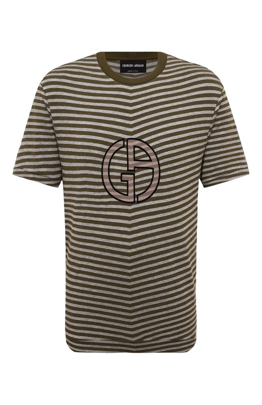 Футболка из вискозы Giorgio Armani GM000244/TE11583 Хаки GM000244/TE11583