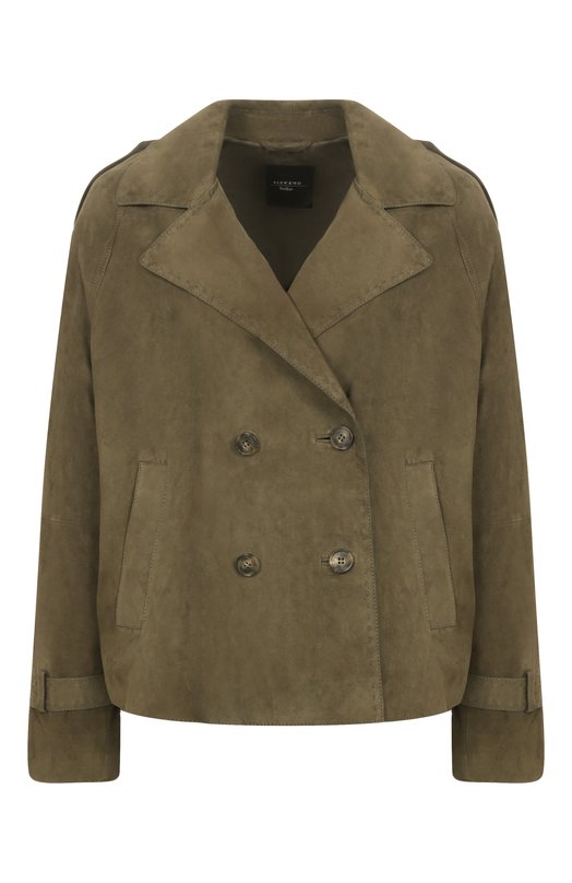 Замшевая куртка Weekend Max Mara 0BLAT0 Хаки 0BLAT0