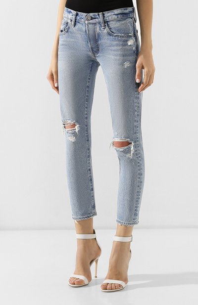 Джинсы с потертостями MOUSSY голубого цвета по цене 22250 руб., арт. 025CSC11-2140, фото 3 Джинсы с потертостями MOUSSY, арт. 025CSC11-2140, фото 3