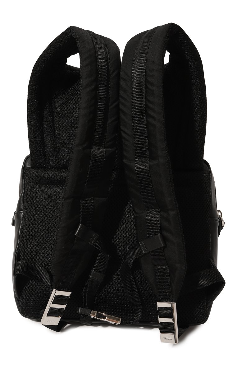 Мужской рюкзак PRADA черного цвета, арт. 2VZ093-2DXV-F0002-OOO | Фото 6 (Материал: Текстиль, Натуральная кожа; Размер: medium; Стили: Кэжуэл; Ремень/цепочка: На ремешке)