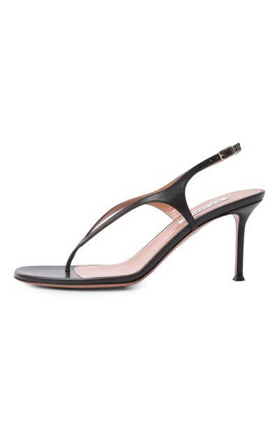 Кожаные босоножки bikini 75 AQUAZZURA, арт. BKNMIDS2-NAP-ESP, фото 4