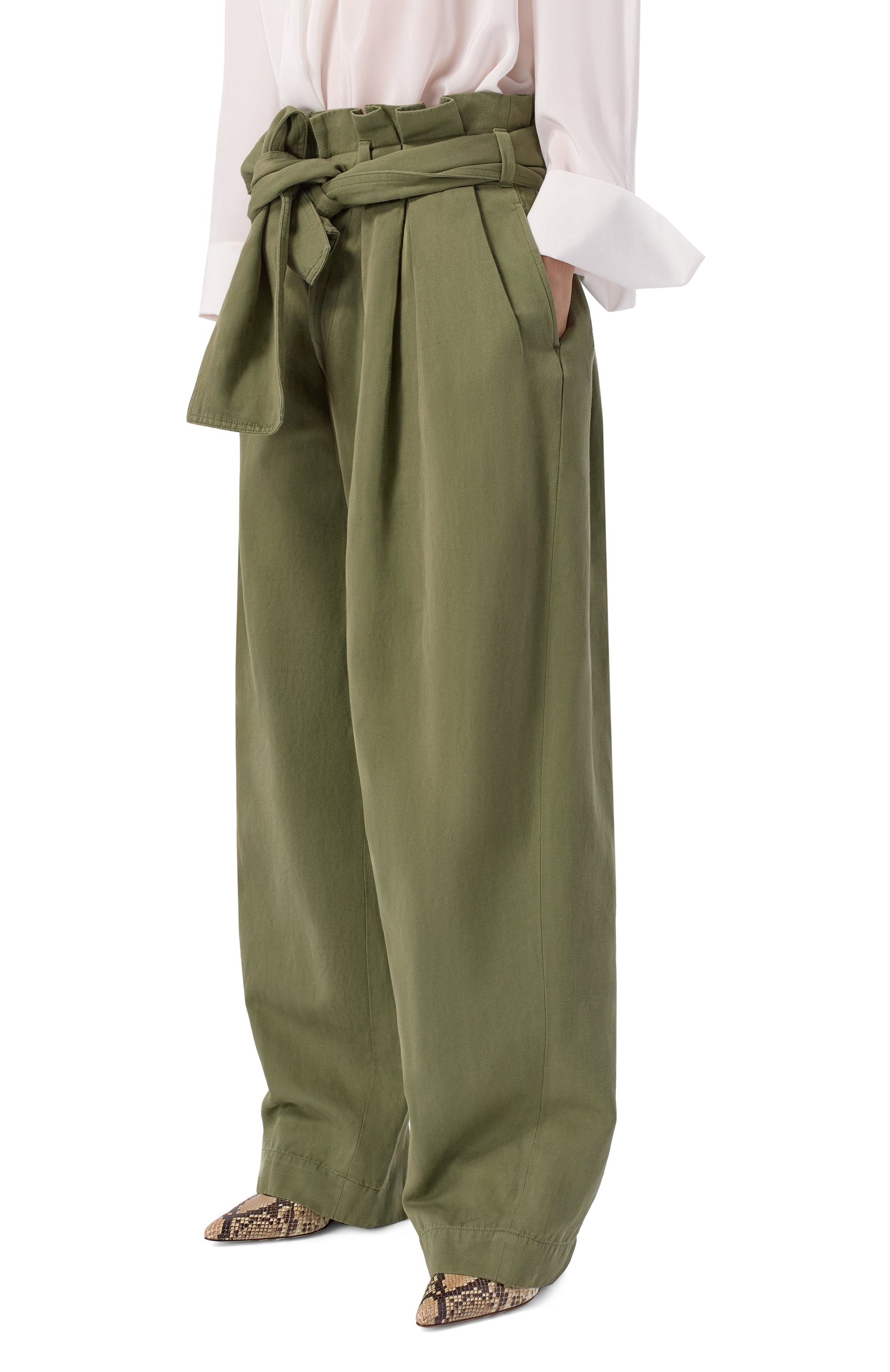 Брюки из хлопка и льна BALMAIN, арт. GF0PQ285/CG64, фото 3