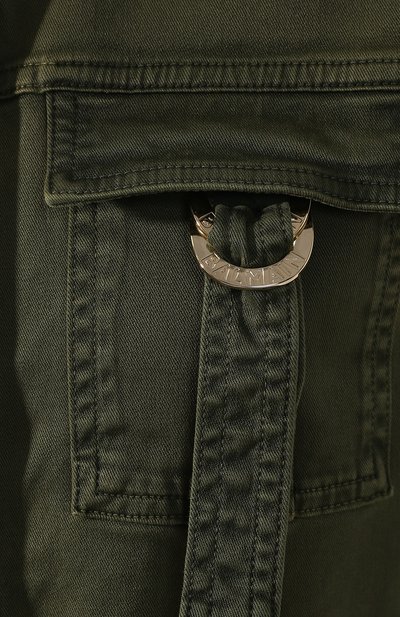 Укороченная рубашка BALMAIN хаки цвета по цене 118500 руб., арт. TF12350/C195, фото 5 Укороченная рубашка BALMAIN, арт. TF12350/C195, фото 5