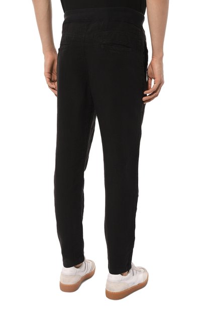 Льняные брюки 120% LINO черного цвета по цене 29500 руб., арт. 31ALIM2131/0000253/000, фото 4 Льняные брюки 120% LINO, арт. 31ALIM2131/0000253/000, фото 4