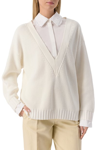 Хлопковый пуловер TWINSET, арт. 251TP3390, фото 3