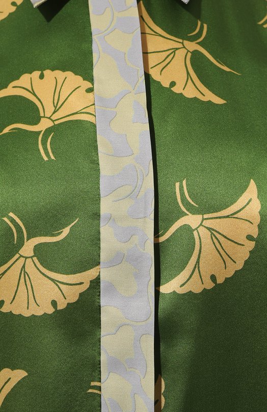 Блузка из шелка и вискозы Dries Van Noten 010701-8141 Зелёный  010701-8141 Фото 5