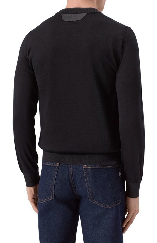 Джемпер из кашемира и шелка Zilli KHMN01M0342VMIC03 Чёрный  KHMN01M0342VMIC03 Фото 4