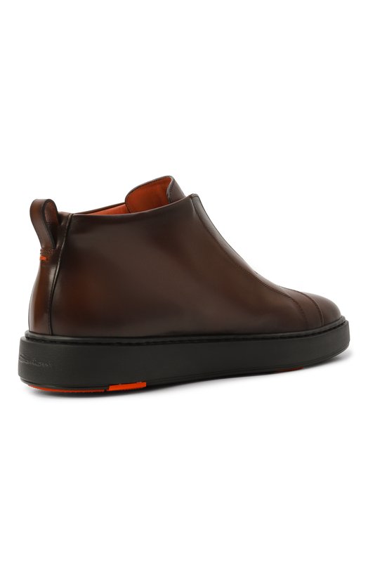Кожаные кеды Cleanic Santoni MBCG22105SM0T0IL Коричневый  MBCG22105SM0T0IL Фото 5