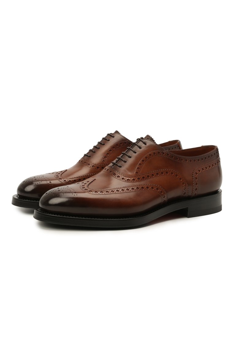 Кожаные оксфорды SANTONI, арт. MCCG17836MH4H0BRM52, фото 1