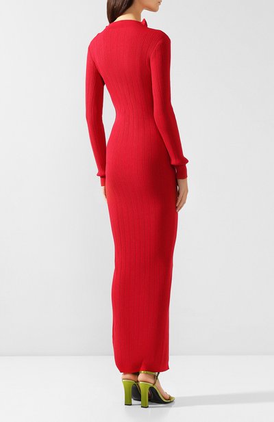 Платье из вискозы JACQUEMUS красного цвета по цене 45400 руб., арт. 194KN10/07440, фото 4 Платье из вискозы JACQUEMUS, арт. 194KN10/07440, фото 4