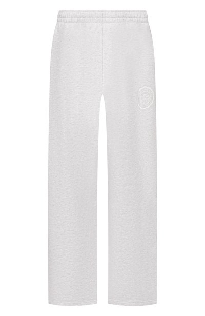 Женские хлопковые брюки SPORTY AND RICH, арт. PA055716692GY03/JUICY EMBLEM WIDE SWEATPANT