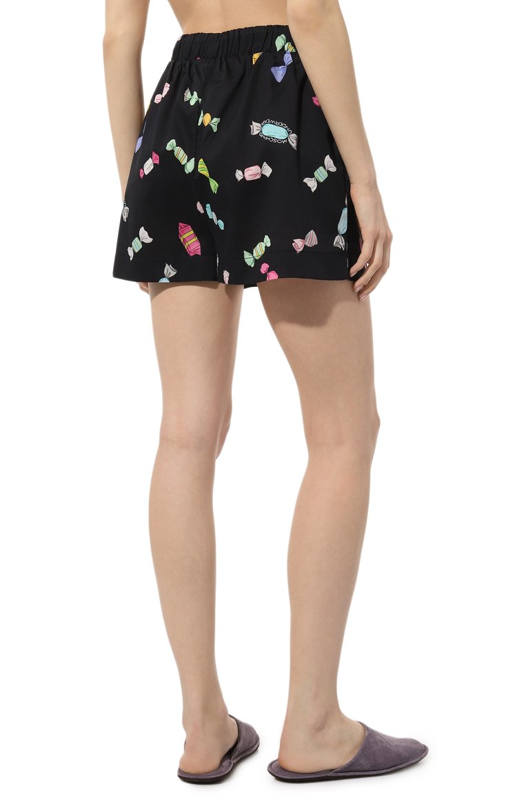 Женская хлопковая пижама MOSCHINO черного цвета, арт. 231V6/A7803/4414 | Фото 6 (Материал внешний: Хлопок; Нос: Не проставлено)