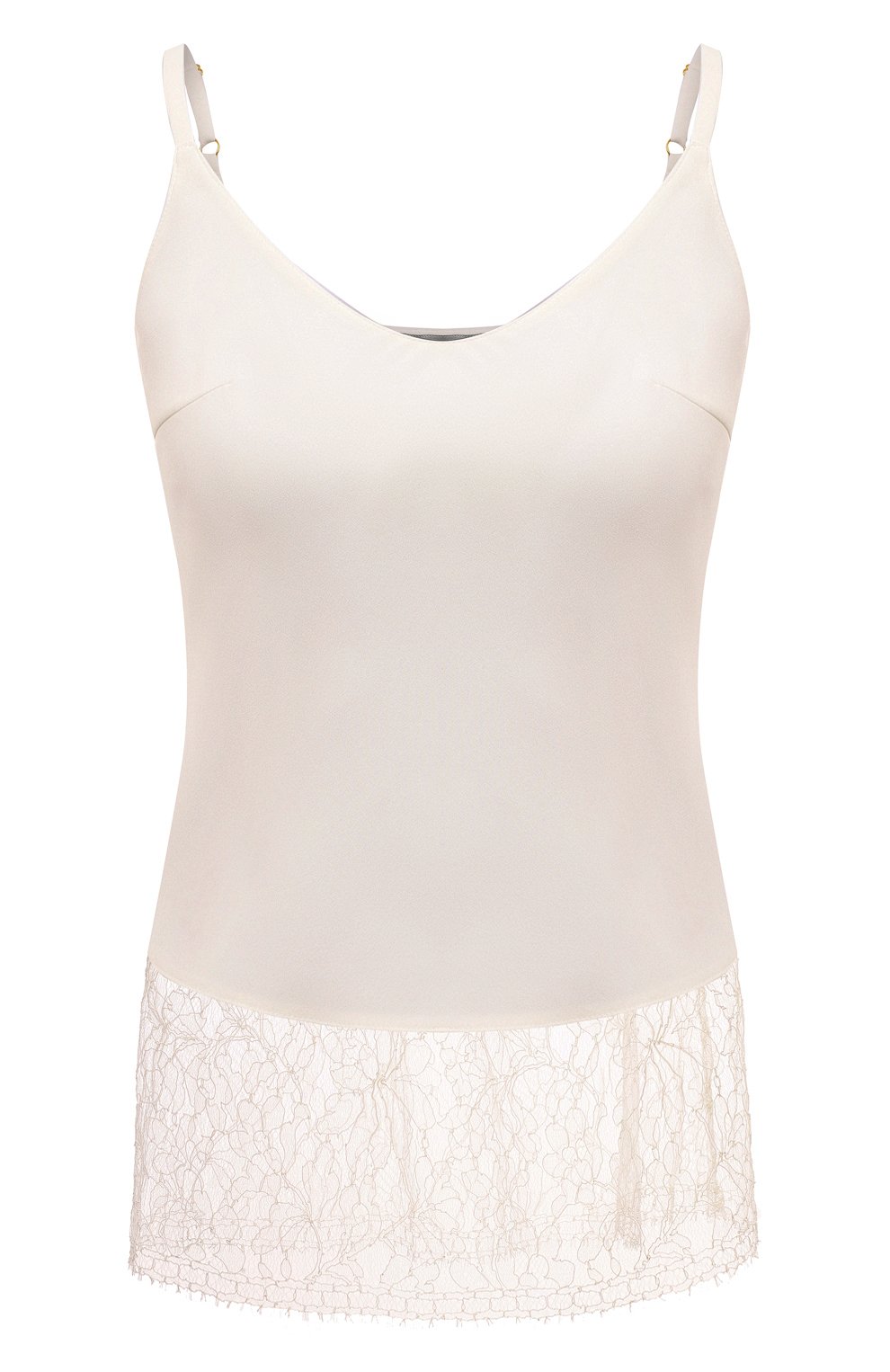 Шелковый топ CHAPURIN белого цвета по цене 38000 руб., арт. TP/19442/27878-м/SS23, фото 1 Шелковый топ CHAPURIN, арт. TP/19442/27878-м/SS23, фото 1