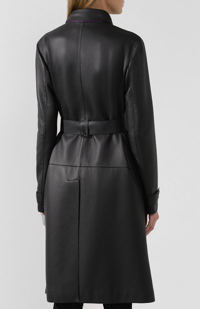Кожаное пальто с поясом BOTTEGA VENETA, арт. 513829/V0K91, фото 4