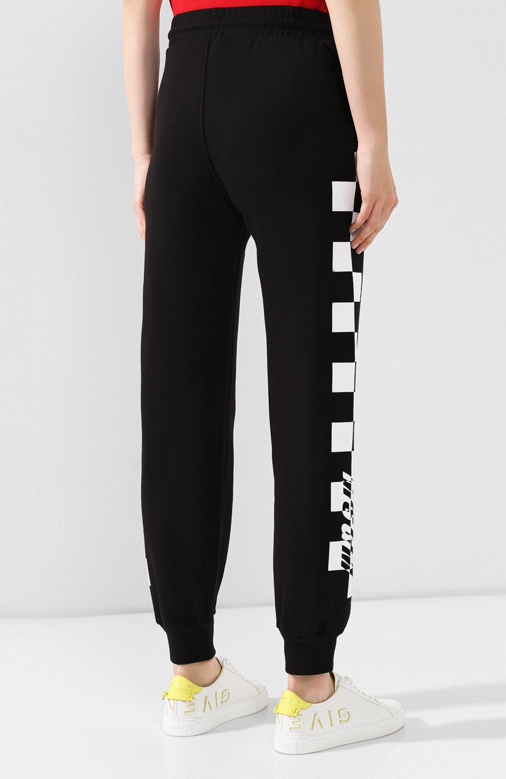 Хлопковые джоггеры MSGM черного цвета по цене 18450 руб., арт. 2742MDP162 195799, фото 4 Хлопковые джоггеры MSGM, арт. 2742MDP162 195799, фото 4