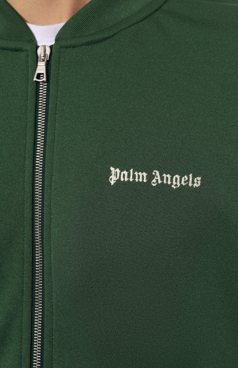 Мужской толстовка PALM ANGELS зеленого цвета, арт. PMBD061F23FAB0015701 | Фото 5 (Материал внешний: Синтетический материал; Рукава: Длинные; Длина (для топов): Стандартные; Мужское Кросс-КТ: Толстовка-одежда; Стили: Спорт-шик; Автоматизация ТО: Проставлено; Автоматизация состава: Проставлено)