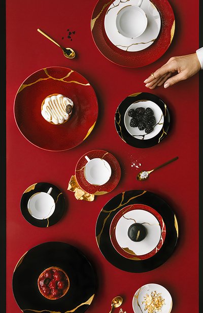Кофейная чашка с блюдцем kintsugi charbon BERNARDAUD, арт. 1976/21509, фото 3