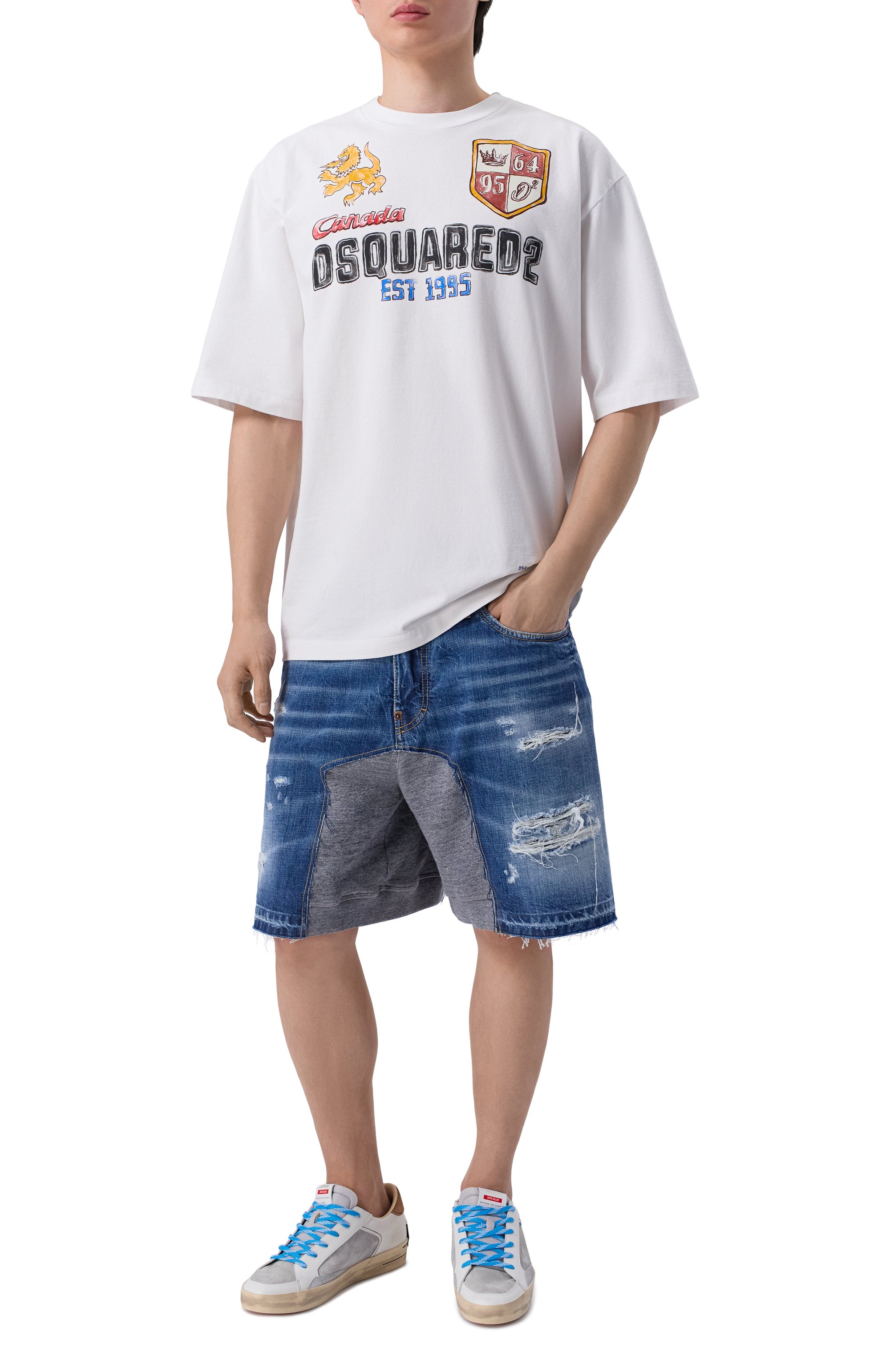 Джинсовые шорты DSQUARED2, арт. S74MU0930/D30011, фото 2