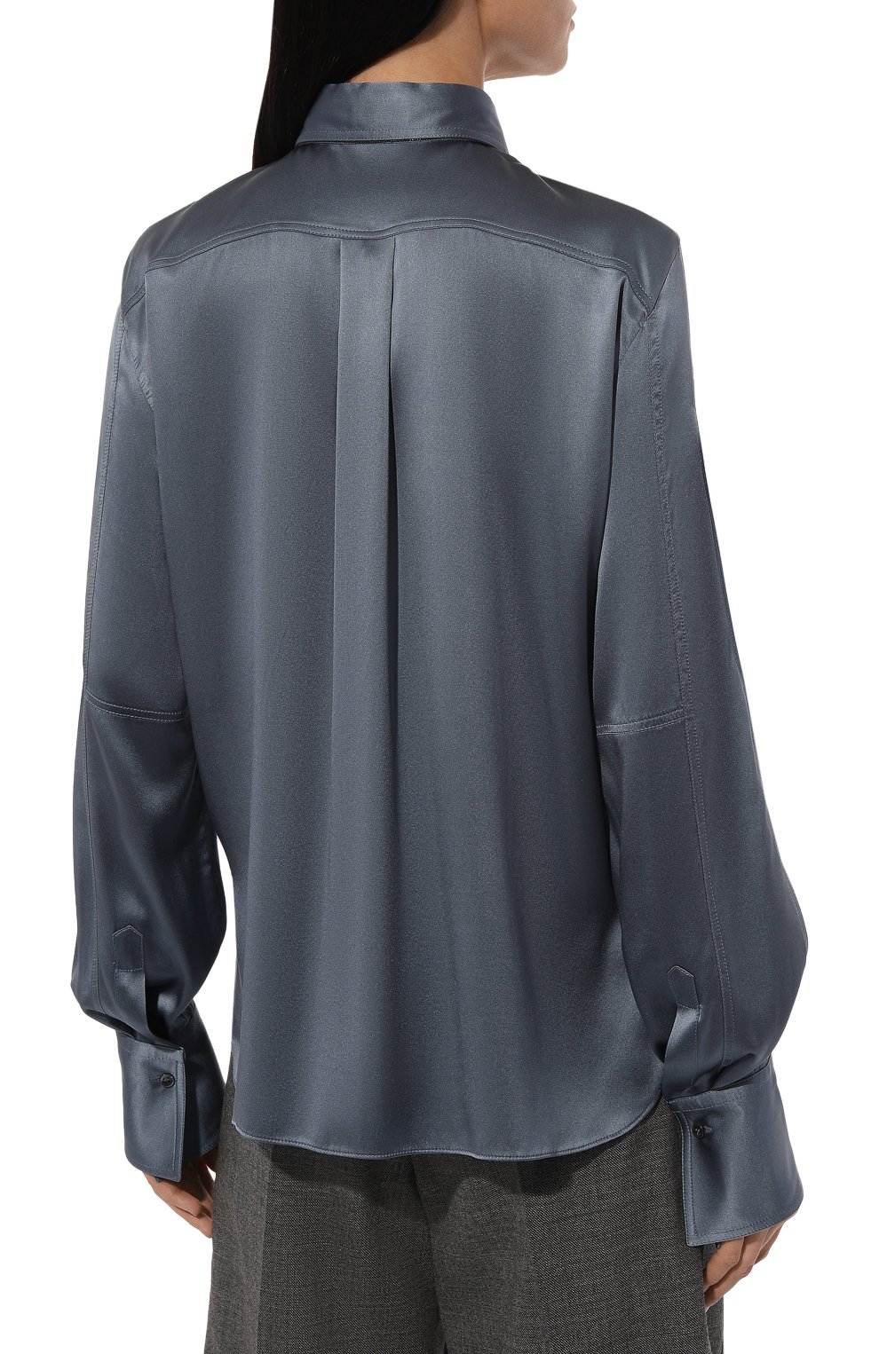 Атласная блузка BRUNELLO CUCINELLI, арт. MPC59NR516, фото 4