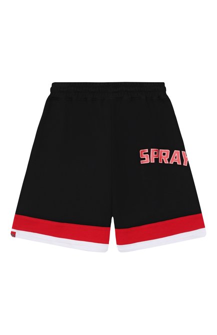 Детские хлопковые шорты SPRAYGROUND черного цвета, арт. SPY1212EBLK | Фото 2 (Материал внешний: Хлопок; Материал сплава: Проставлено; Нос: Не проставлено)